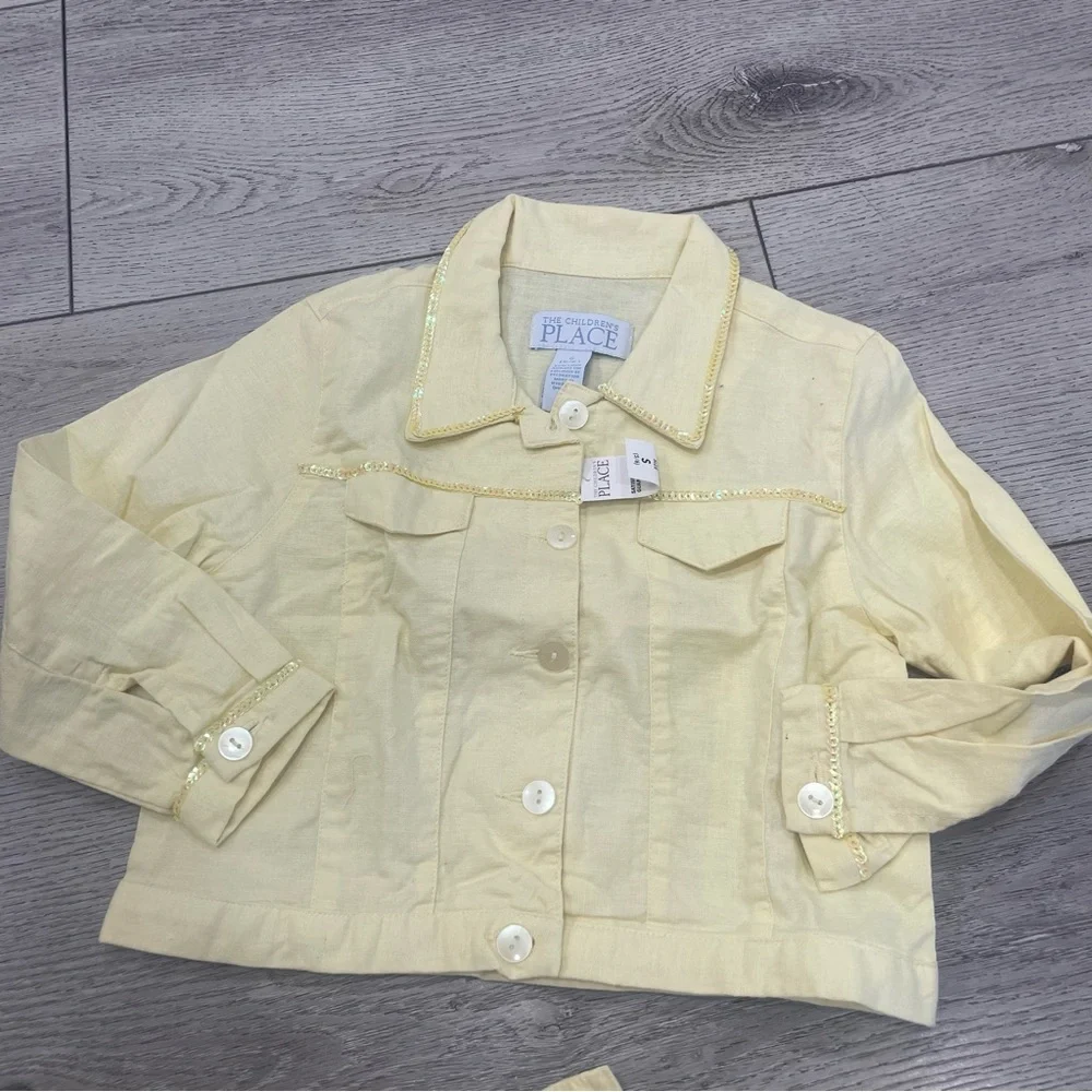 The Children's Place Light Yellow Wide Leg Set